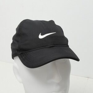 Nike Hat Cap Strap Back One Size Black Dri-FIT Featherlight Mens 739376-010